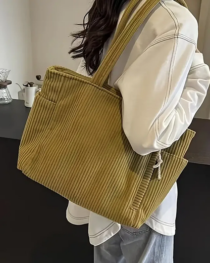 Elara - Bolso acanalado con detalle de cordón
