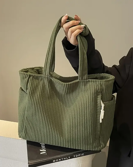 Elara - Bolso acanalado con detalle de cordón